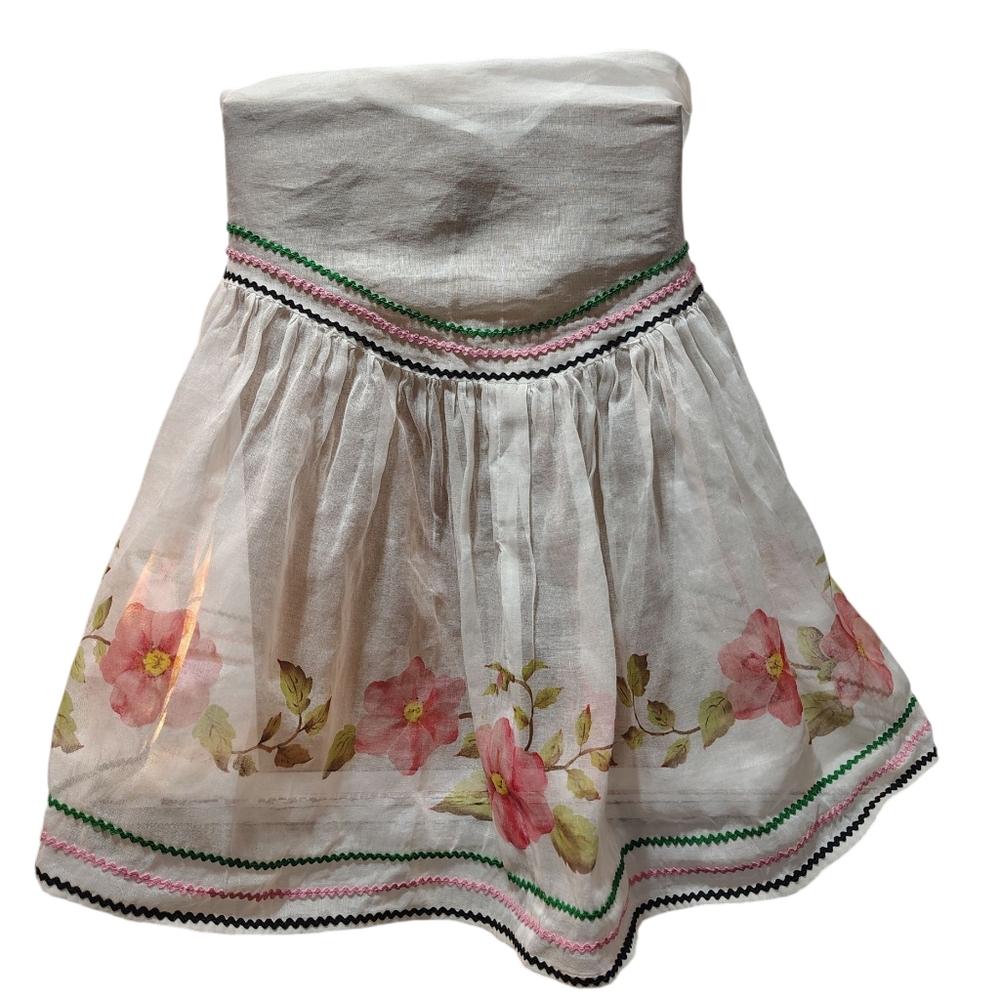 Vintage Hand‎ Painted Floral Apron by Lenore Bair La Junta Colorado